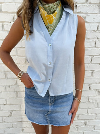 Yacht Club Top Ice Blue