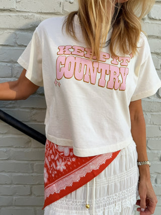 Girl Dangerous | Keep it Country Oversized Crop Tee