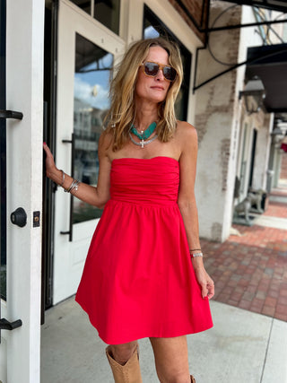 Needii | Mavis Tube Mini Dress Red