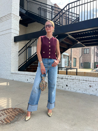 Steve Madden | Aliya Sweater Vest Wine