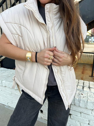 Courtney Oversized Vest Cream