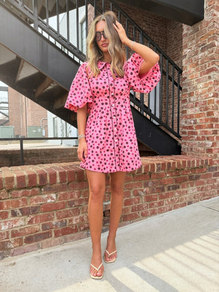 olivaceous pink dress Nadia Slip Dress