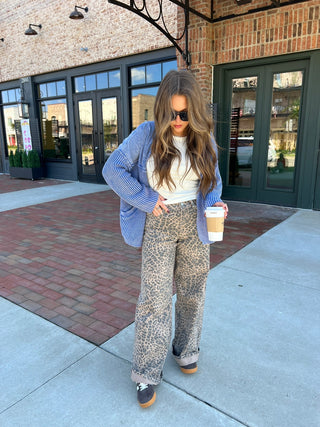 Z Supply | Marli Denim Leopard Pant Desert Tan