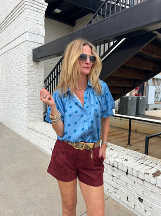 Polka Dot Mood Blouse Blue