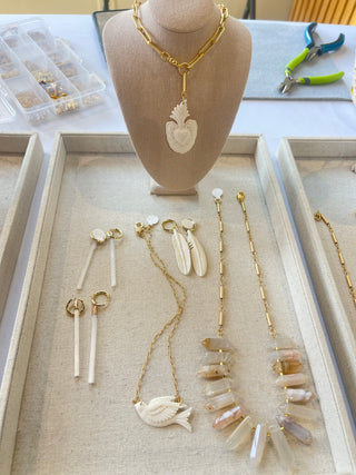 Amulet Brave Design | Carved Bone Feather Earrings