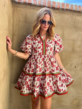 Entro | Maren Floral Dress Rust