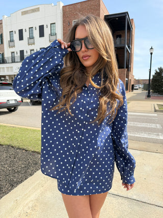 Needii | The Blair Polka Dot Navy Set