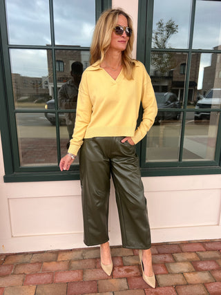 The Bart Polo Sweater Butter Yellow