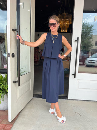 SADIE & SAGE | Navy Ocean Calls Pleat Set