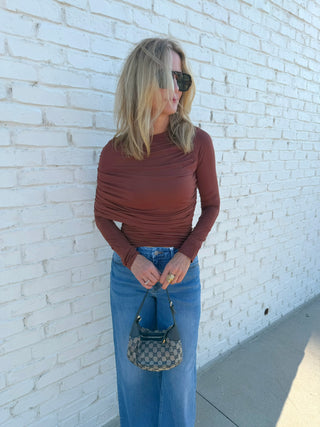 Laurel Cape Top Brown