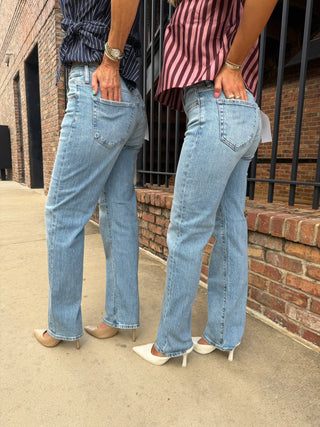 Daze Denim | Rebel Mid Rise Slim Straight | On Repeat