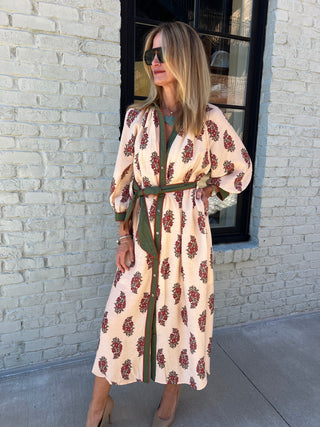 Entro | Botanical Falls Midi Dress