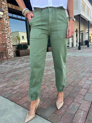 Daze Denim | The Champ High Rise Jogger in Clover