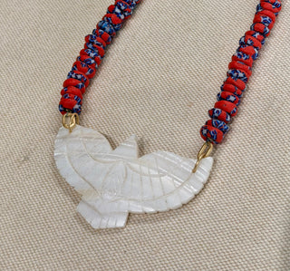 AMULET | African Beads + Large Stone Thunderbird