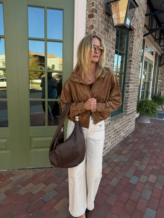 Z SUPPLY | Corin Bubble Hem Jacket Saddle Suede