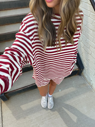 Rambo Stripe Set Burgundy