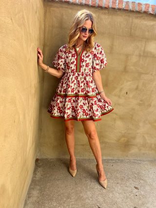 Entro | Maren Floral Dress Rust