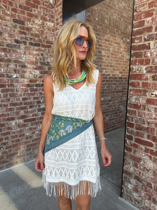 Lalavon | Lace V-Neck Mini Dress