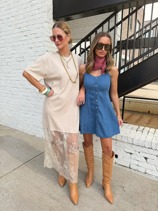 Living Lace Dress Taupe