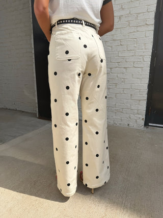 Klesis | Polka Dot Stretch Denim Pant
