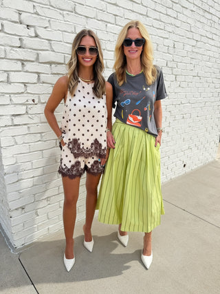 GLAM | Brynlee Midi Skirt Lime