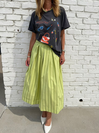 GLAM | Brynlee Midi Skirt Lime