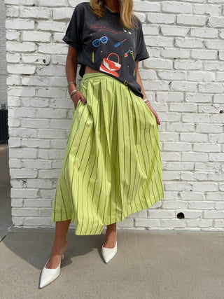 GLAM | Brynlee Midi Skirt Lime