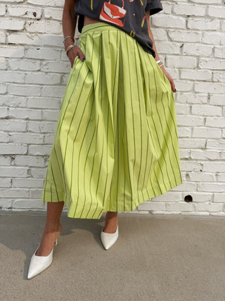 GLAM | Brynlee Midi Skirt Lime