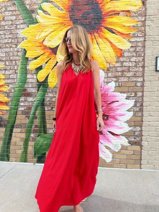 Everyday Ease Maxi Dress Red