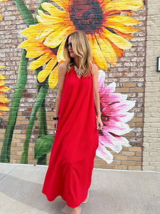 Everyday Ease Maxi Dress Red