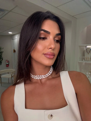 SAHIRA | Madeline 3-Layered Pearl Choker