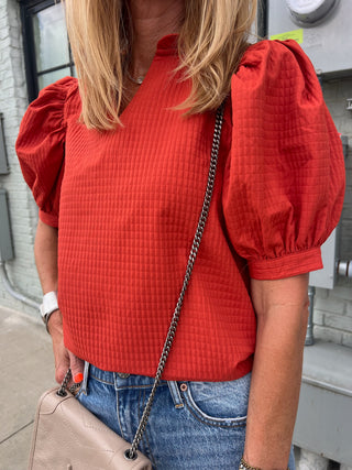 Autumn Puff Sleeve Blouse