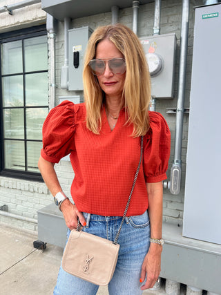 Autumn Puff Sleeve Blouse