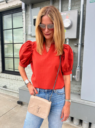 Autumn Puff Sleeve Blouse