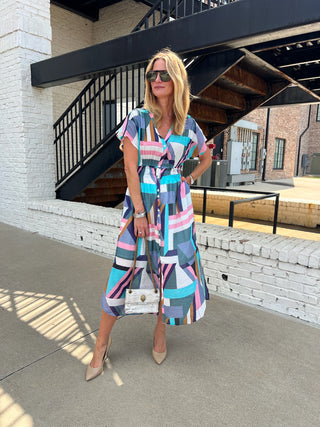 THML | The Mackenzie Mid Geo Dress