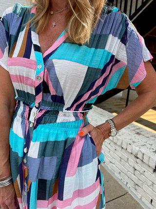 THML | The Mackenzie Mid Geo Dress