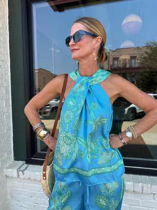 Current Air | Halter Belize  Satin Top