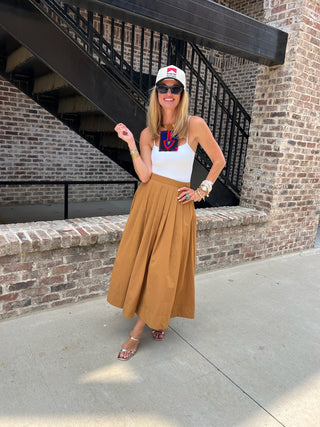 Marigold Chic High-Waisted Skirt