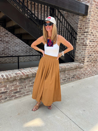 Marigold Chic High-Waisted Skirt