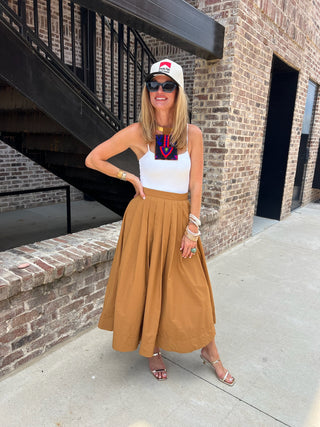 Marigold Chic High-Waisted Skirt