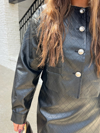Needii | Callie Quilted Leather Jacket Black