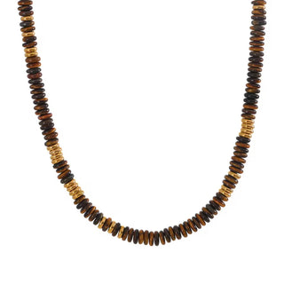 SAHIRA | Tiger Eye Bead Necklace