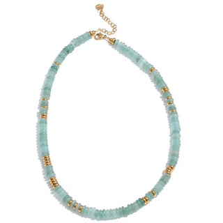 SAHIRA | Aqua Beaded Necklace