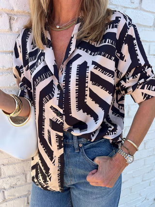 Dress Forum | Harlin Off Limits Relaxed Shirt Black/Taupe