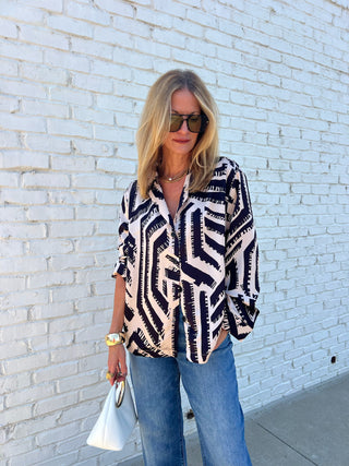 Dress Forum | Harlin Off Limits Relaxed Shirt Black/Taupe