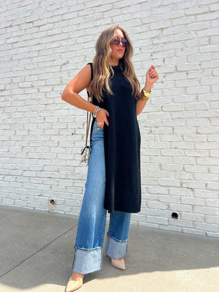 The Raelynn Longline Sweater Black