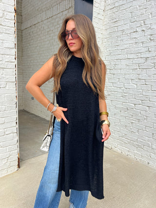 The Raelynn Longline Sweater Black
