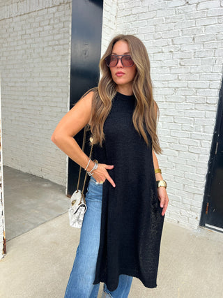 The Raelynn Longline Sweater Black