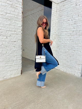 The Raelynn Longline Sweater Black
