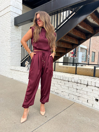 Glam | The Mereda Jogger Wine